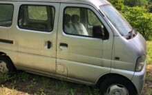 北杜市のお客様から廃車買取した放置車両(スズキ エブリイ)