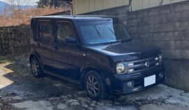 山梨市のお客様から廃車買取した日産キューブ